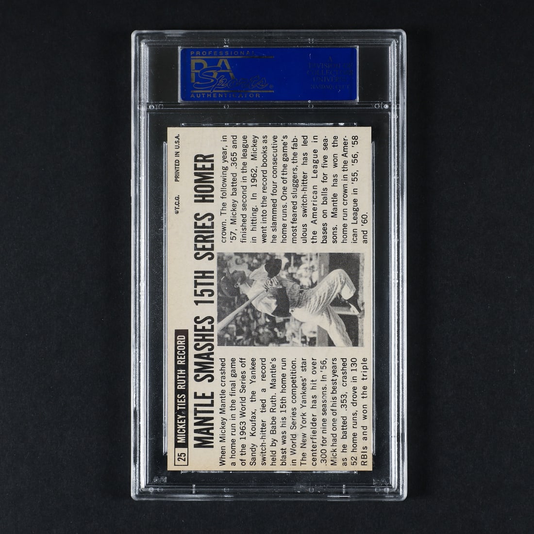 1964 Topps Giants #25 Mickey Mantle (PSA 8 NM-MT) - 2