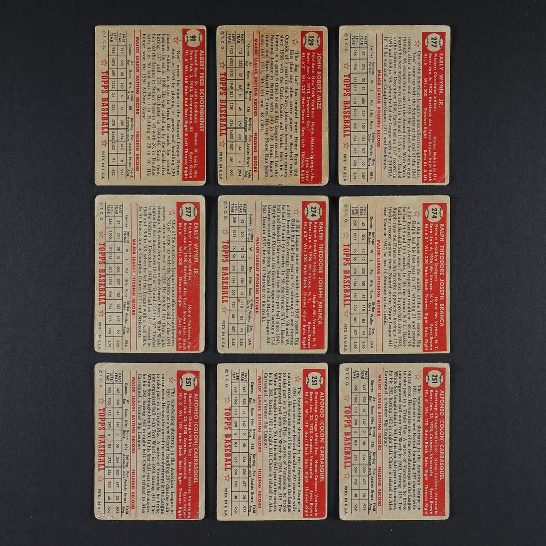 1952 Topps Lower Series w/ Mays (114) - 4