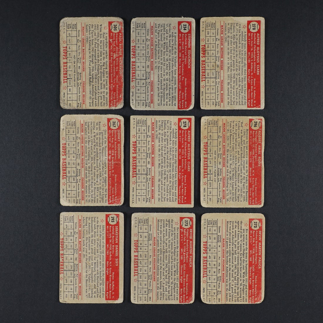 1952 Topps Lower Series w/ Mays (114) - 8