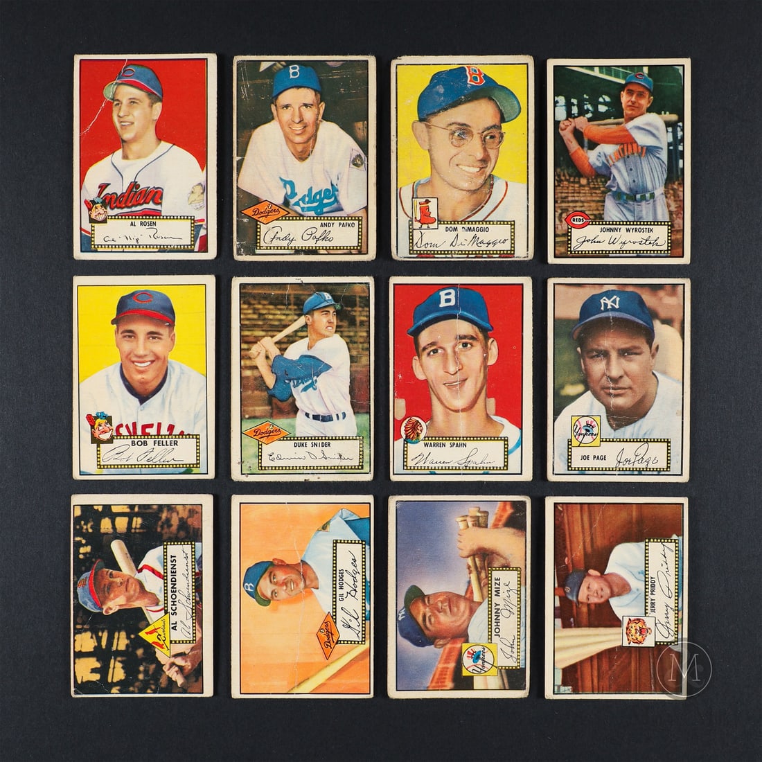 1952 Topps Series 1 & 2 (88/130): Running from card #1-130, the grouping offered here includes 88/130 cards that make up the first two series of the 1952 Topps set. Highlighting the group is card #1 Andy Pafko, #88 Bob Feller, #33 War