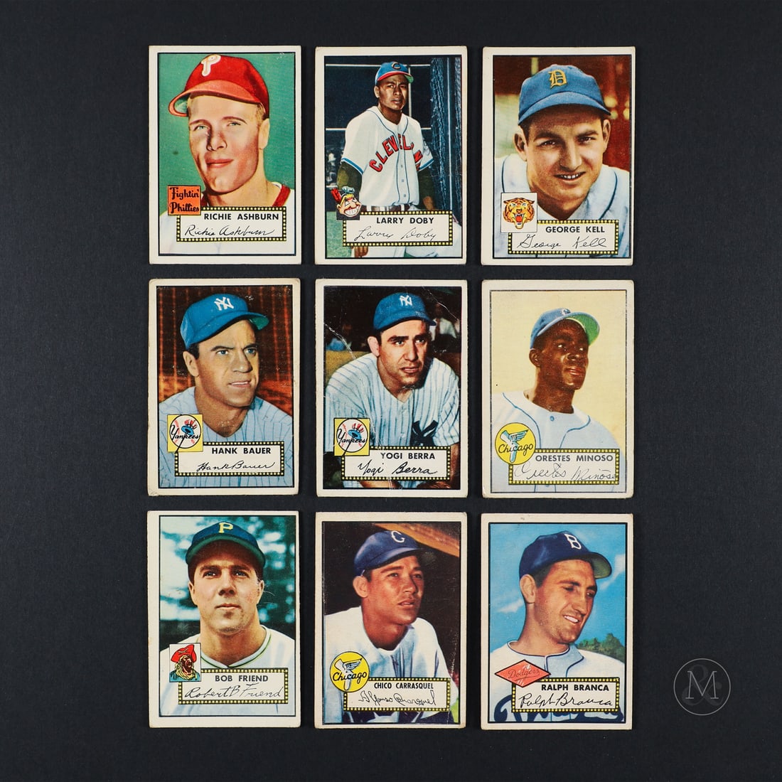 1952 Topps Series 4 and 5 (104/119): A recent find, part of a single-family collection, this group of 104 1952 Topps cards represents 104/119 cards in the 4th and 5th series of the 1952 Topps set that runs from cards #191-310. The 1952