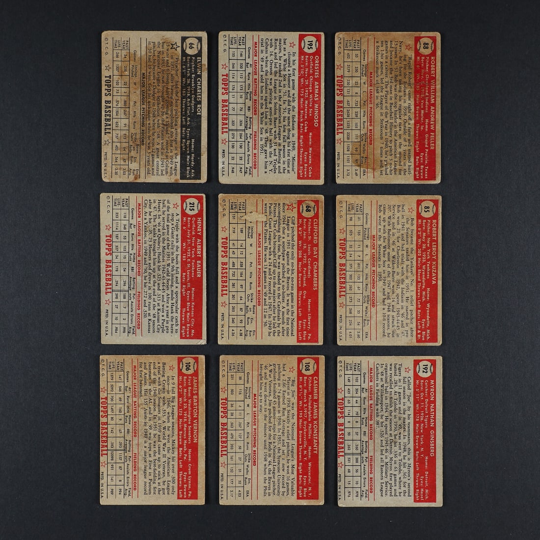 1952 Topps Low Number Grouping (60) - 2