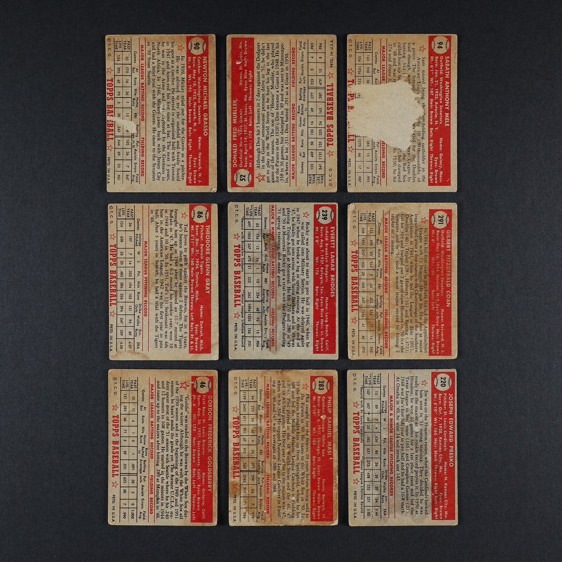 1952 Topps Low Number Grouping (60) - 4