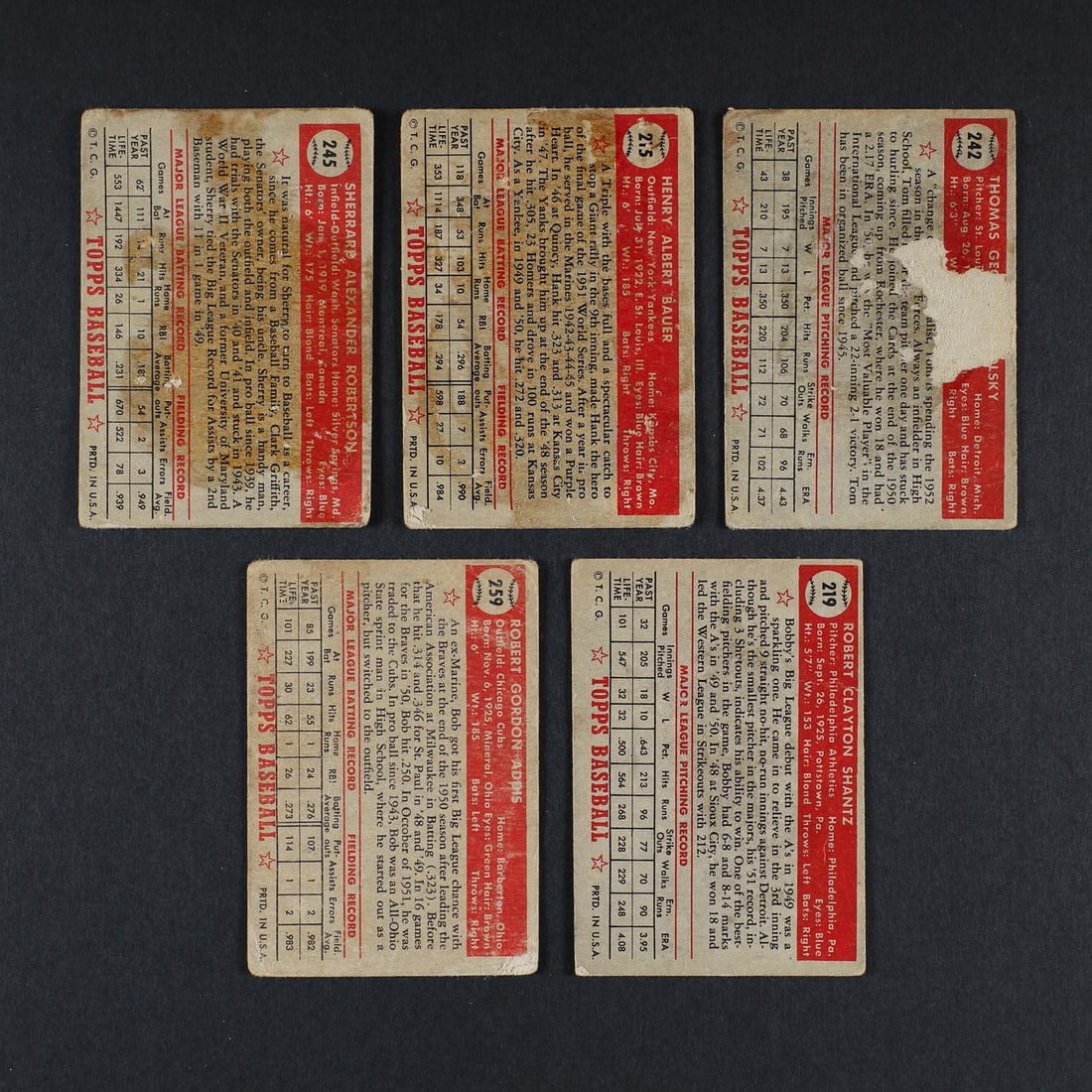 1952 Topps Low Number Grouping (60) - 6