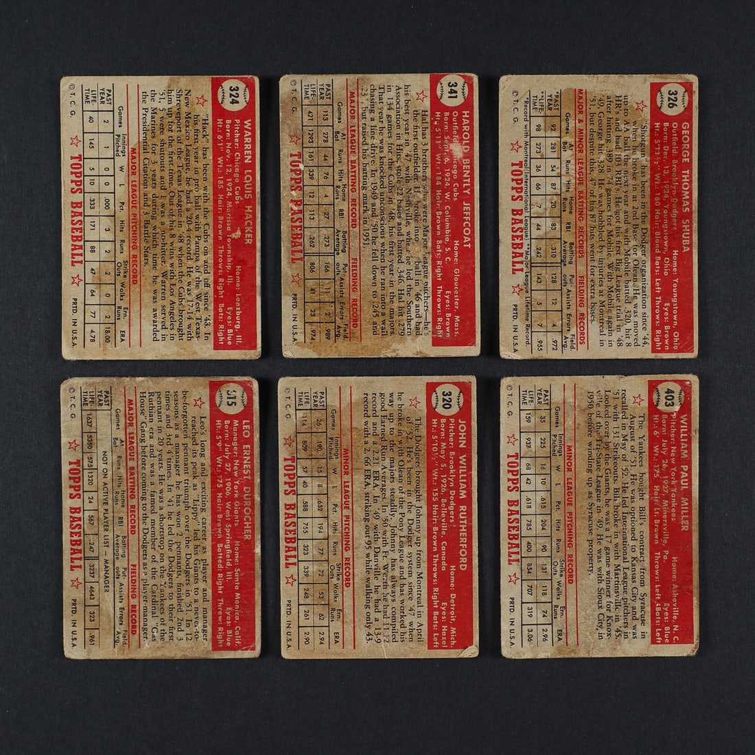1952 Topps High Number Grouping (19) - 4