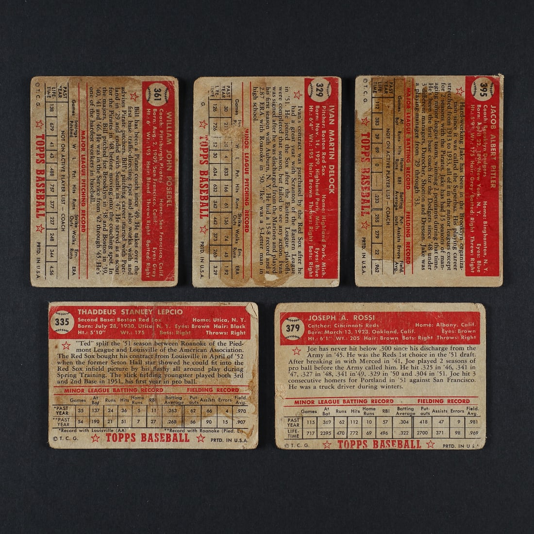 1952 Topps High Number Grouping (19) - 8
