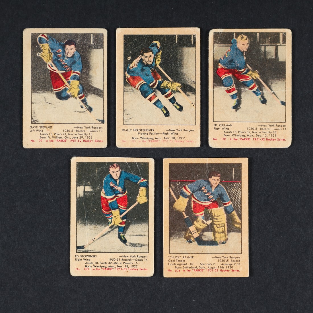 1951 Parkhurst Partial Set (37/105) w/ 10 Duplicates - 9