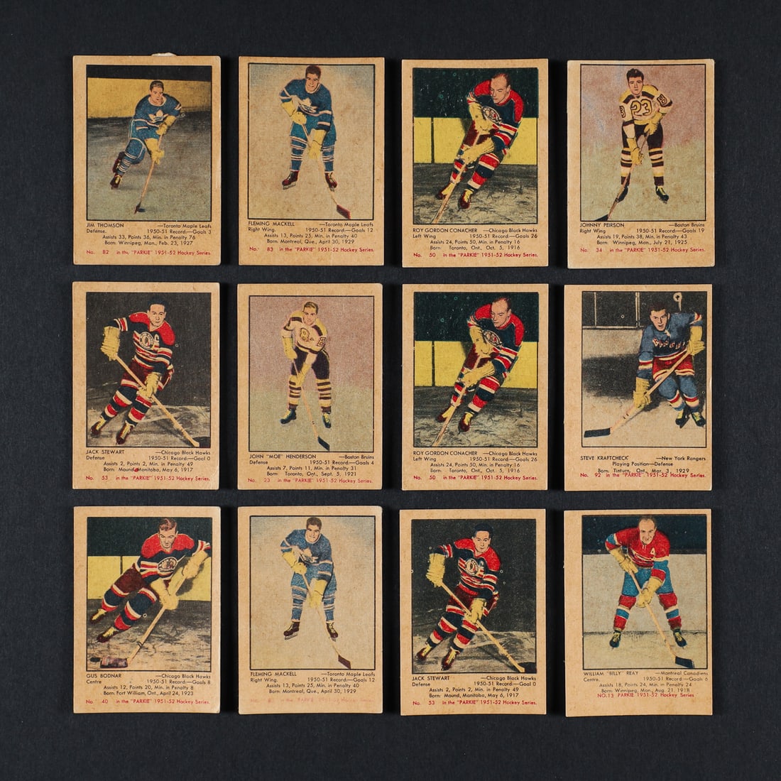 1951-1952 Parkhurst Grouping w/ 12 HOFers (31) - 3