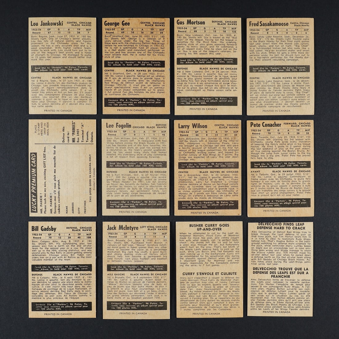 1954-1955 Parkhurst Complete Set (100/100) - 16