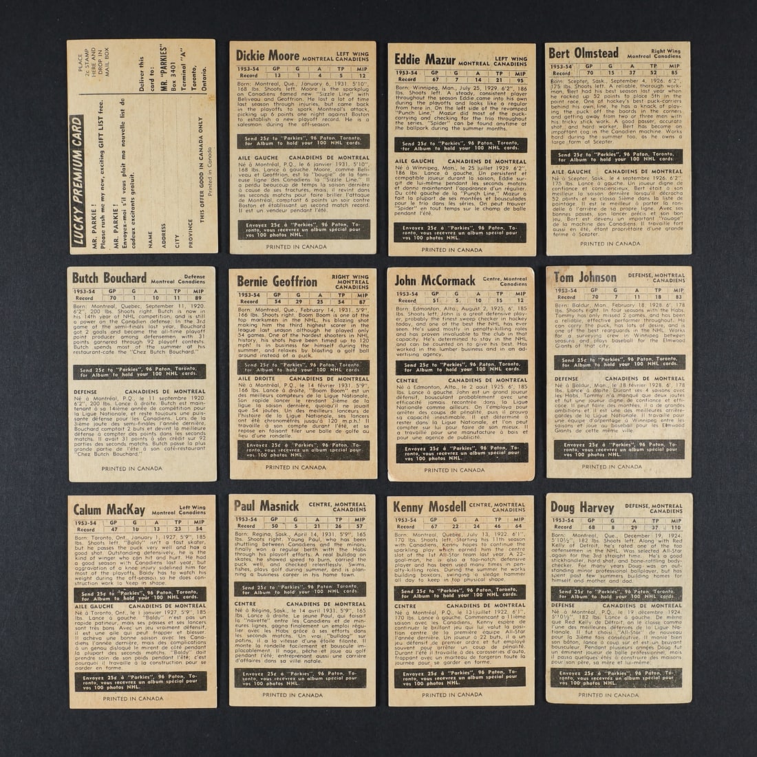 1954-1955 Parkhurst Complete Set (100/100) - 4