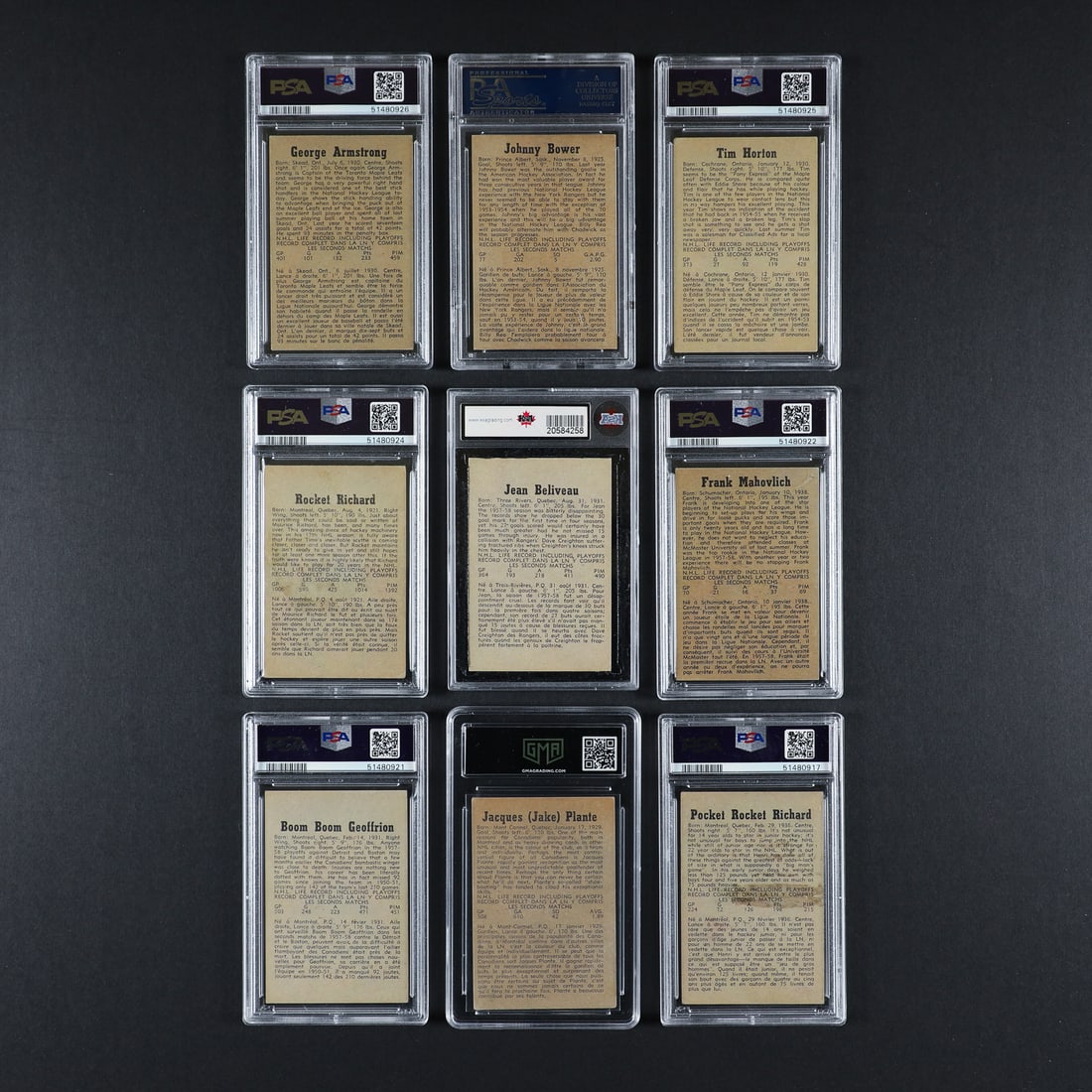 1958 Parkhurst Complete Graded Set (50/50) - 2