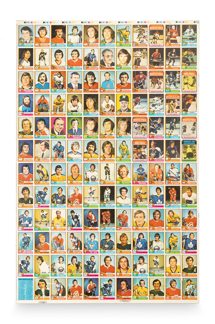 1974-1975 O-Pee-Chee Uncut Sheet Pair - 2