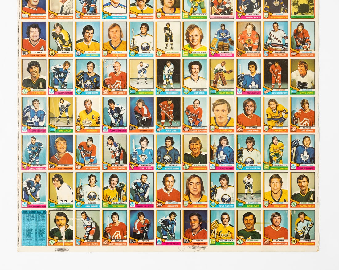 1974-1975 O-Pee-Chee Uncut Sheet Pair - 4
