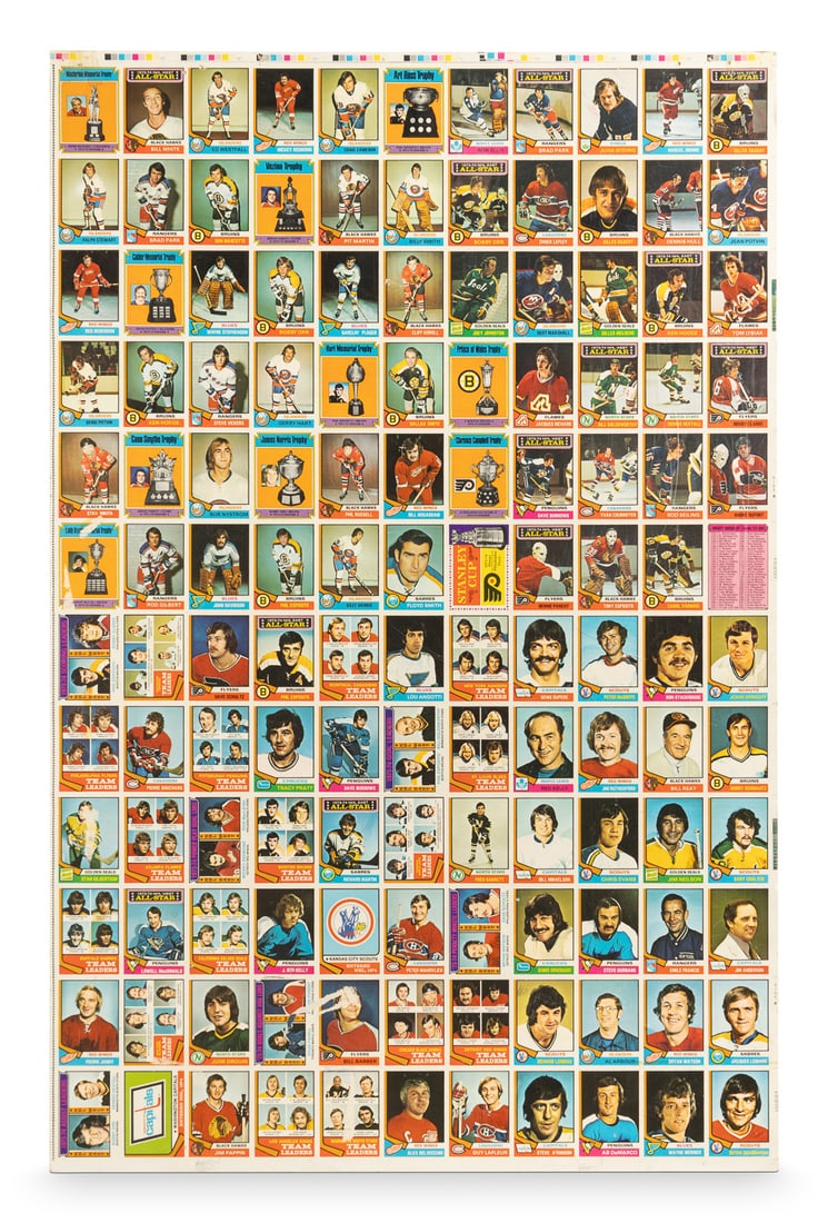 1974-1975 O-Pee-Chee Uncut Sheet Pair - 7