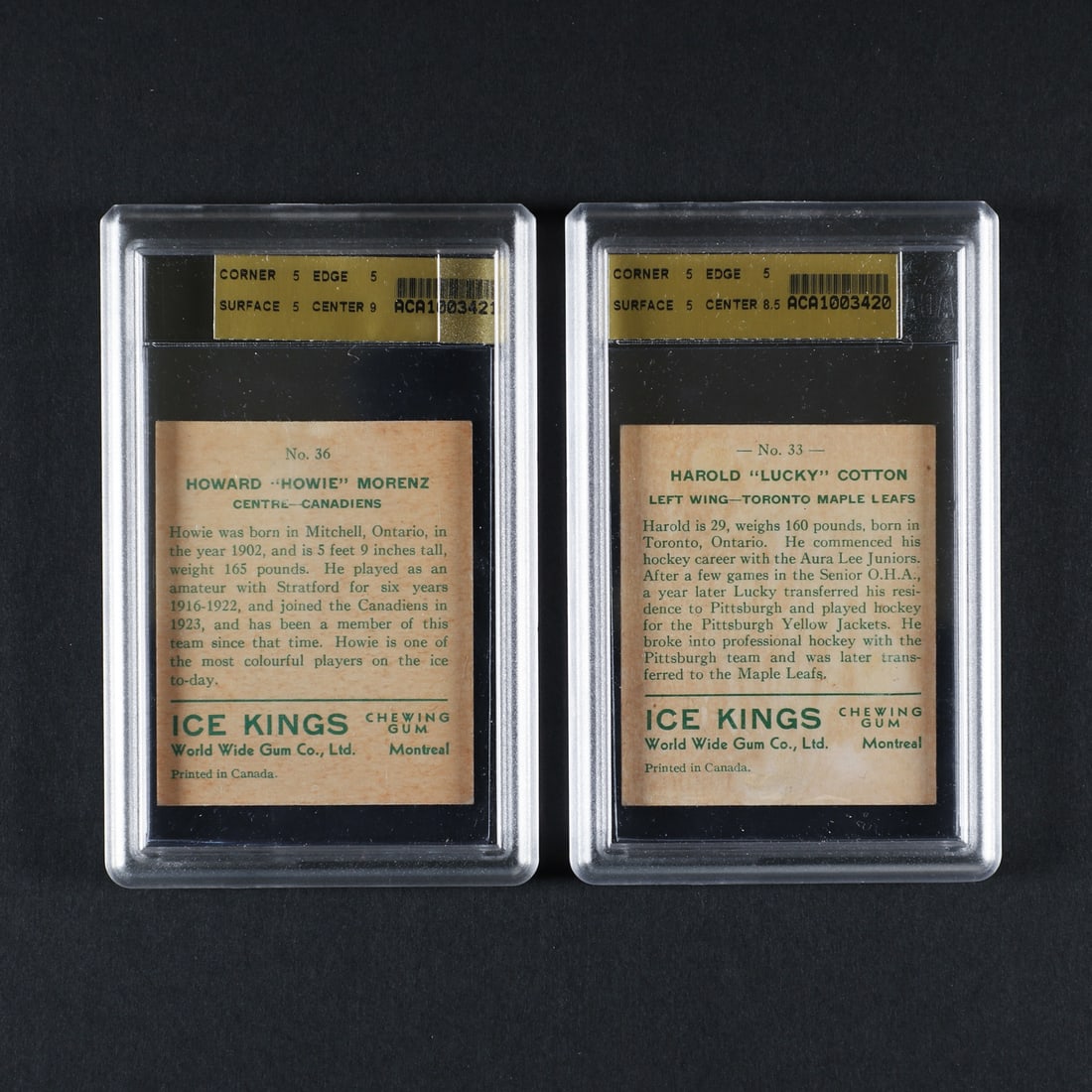 1933 V357 Ice Kings Cards (10) - 3