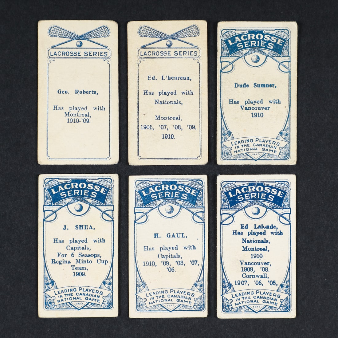 1910-1911 Imperial Lacrosse C59 and C60 Grouping (16) - 2