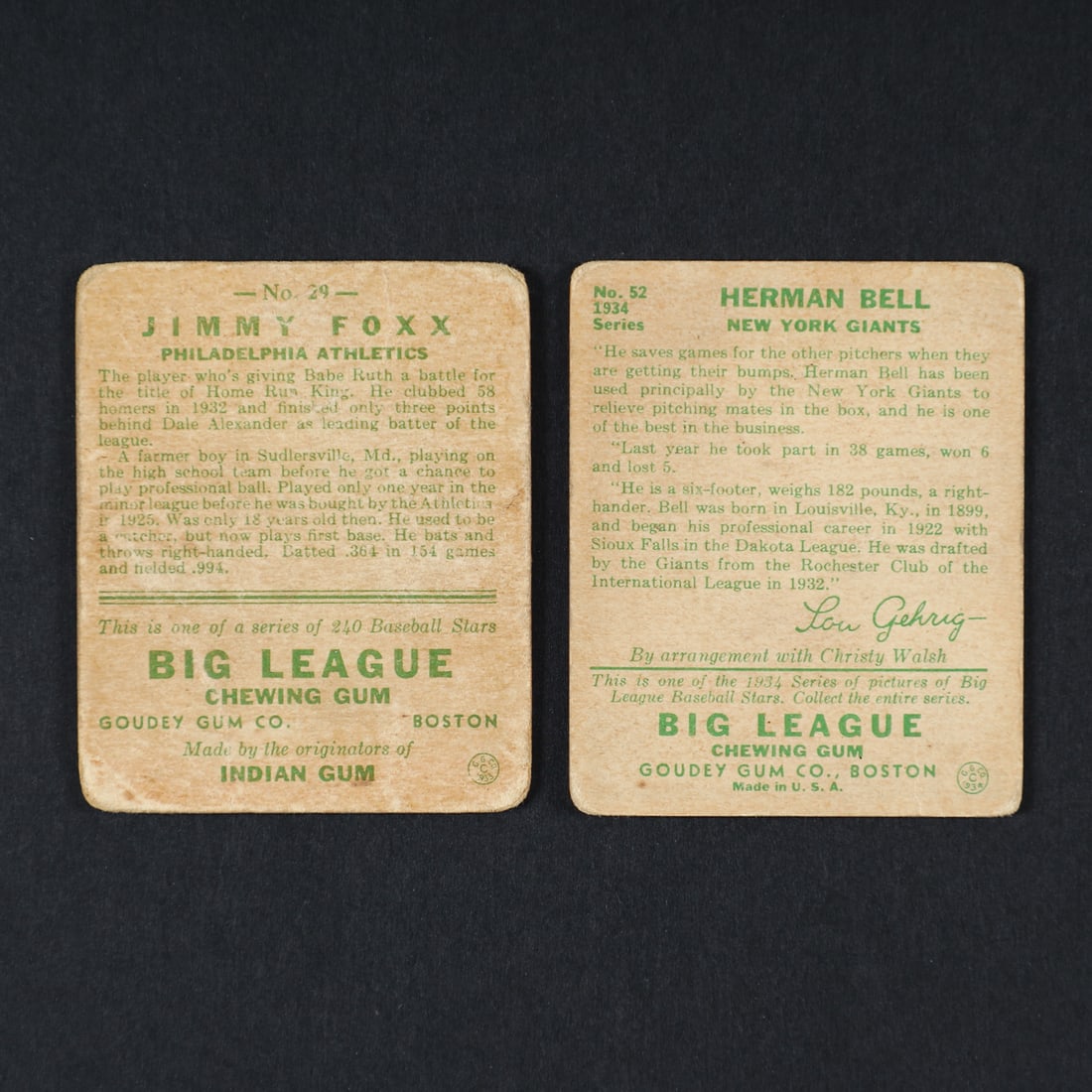 1933-1935 Goudey and Diamond Stars Baseball Cards (8) - 3