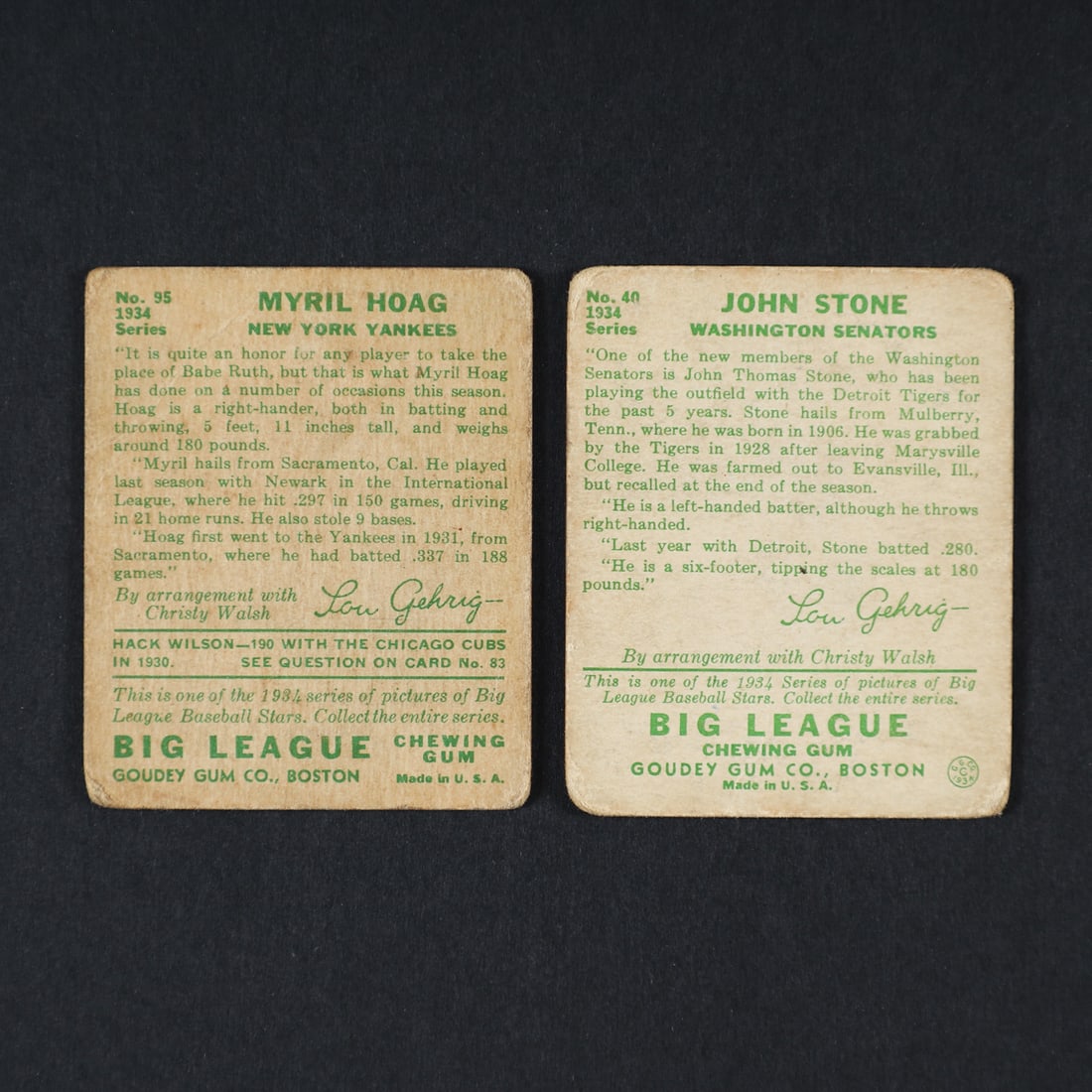 1933-1935 Goudey and Diamond Stars Baseball Cards (8) - 5
