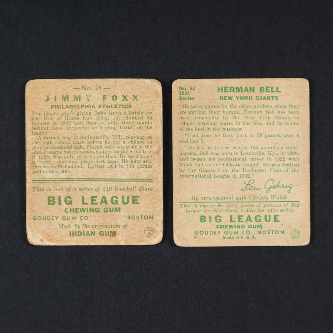 1933-1935 Goudey and Diamond Stars Baseball Cards (8) - 7