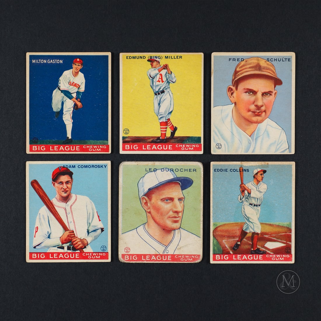1933 Goudey Baseball Group (22): The 1933 Goudey is an iconic early baseball set that featured bright colours and star names that have stood the test of time. The group offered here includes 24 cards from the iconic set, including tw