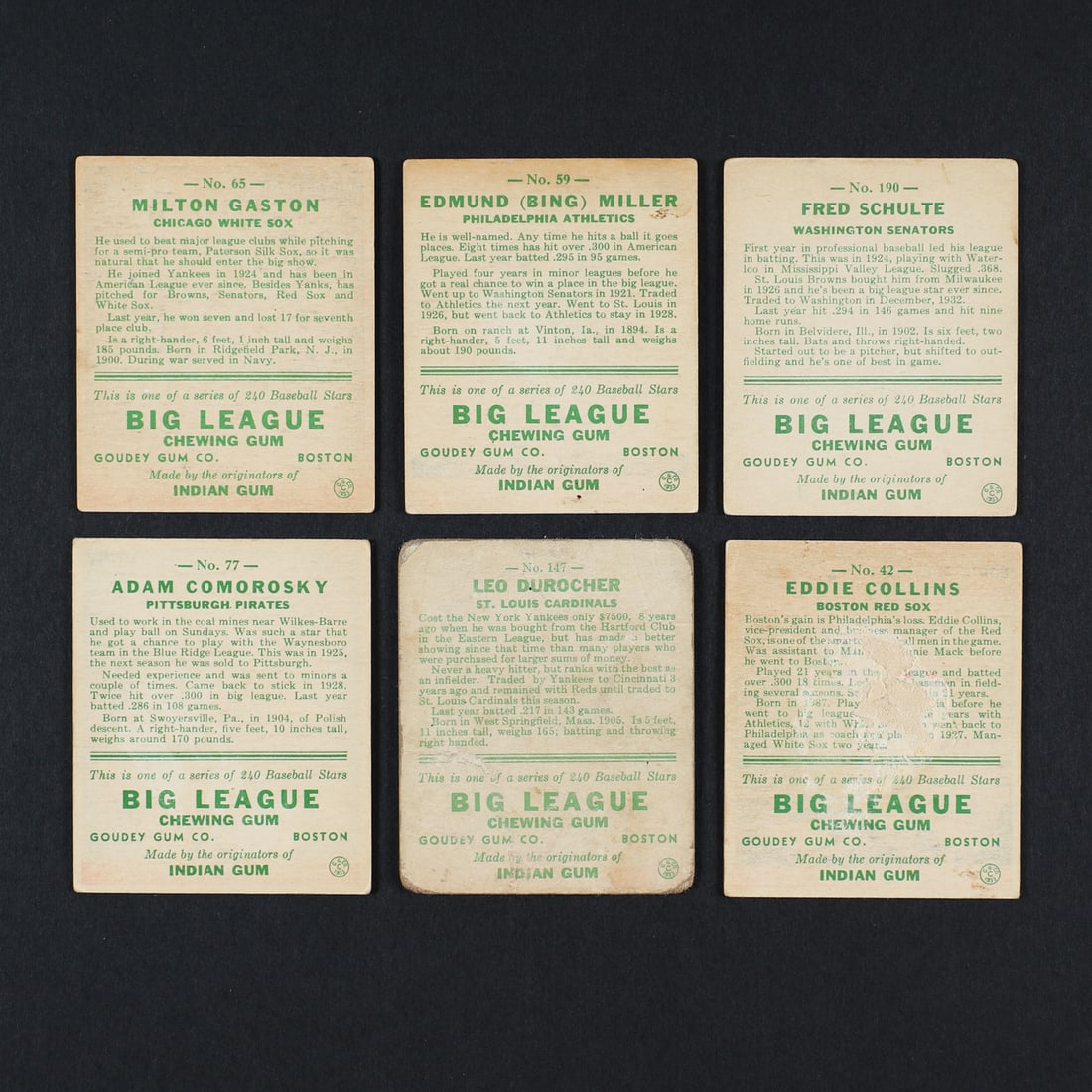 1933 Goudey Baseball Group (22) - 2