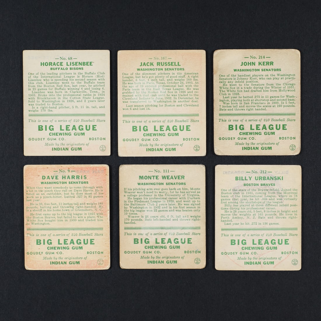 1933 Goudey Baseball Group (22) - 6