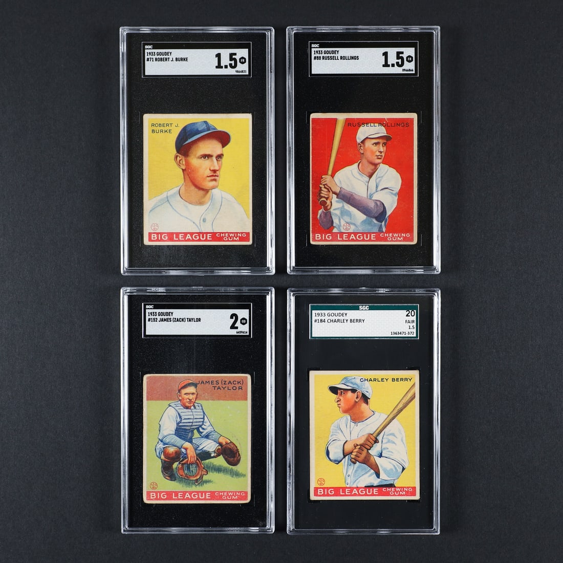 1933 Goudey Baseball SGC Graded Group (20) - 5