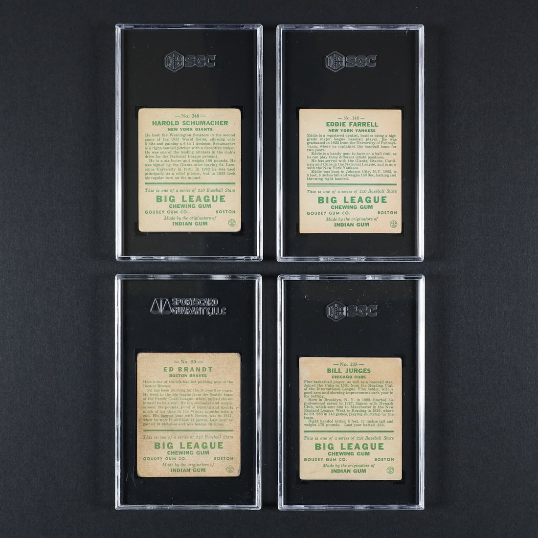 1933 Goudey Baseball SGC Graded Group (20) - 8