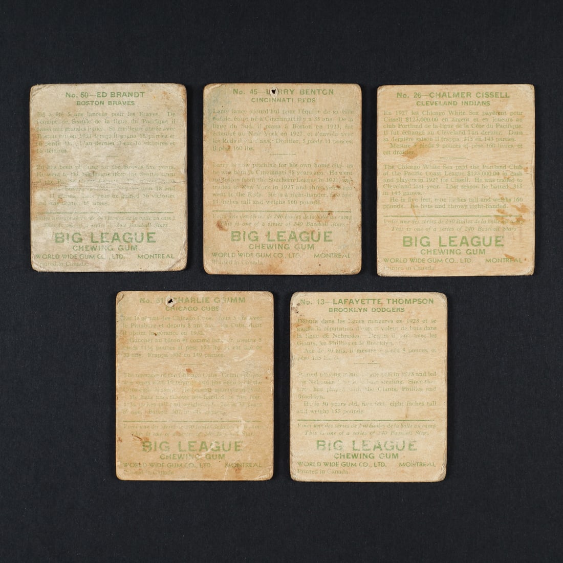 1933-1934 World Wide Gum Baseball Group (33) - 8