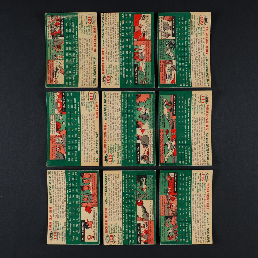1954 Topps Partial Set (76/250) - 10