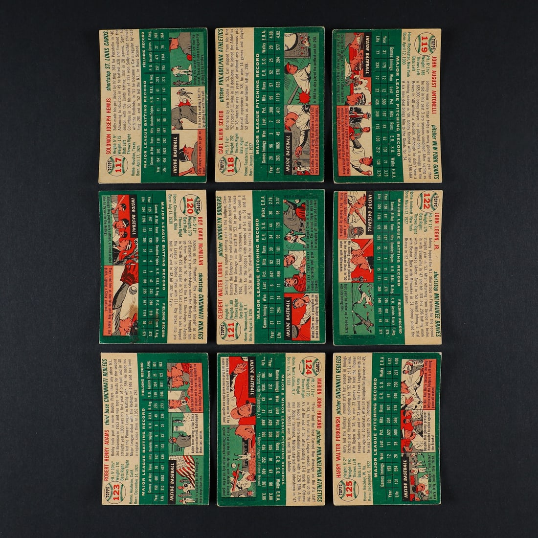 1954 Topps Partial Set (76/250) - 12