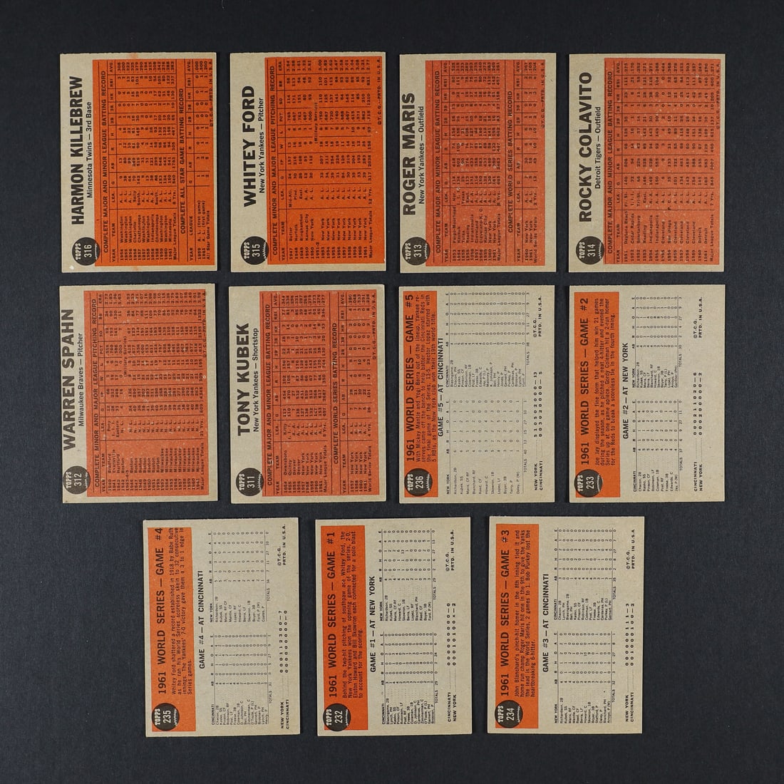 1962 Topps Baseball Partial Set (277/598) - 10