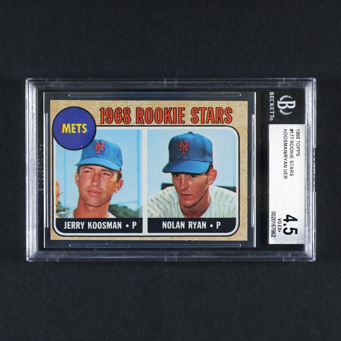 1968 Topps #177 Ryan/Koosman w/ Partial Set (168/598) - 2