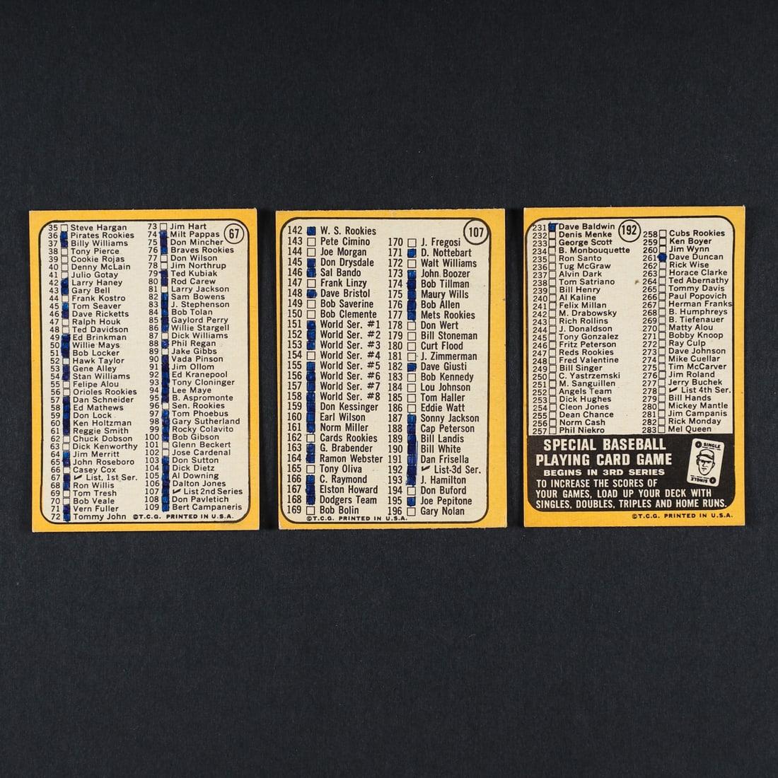 1968 Topps #177 Ryan/Koosman w/ Partial Set (168/598) - 9