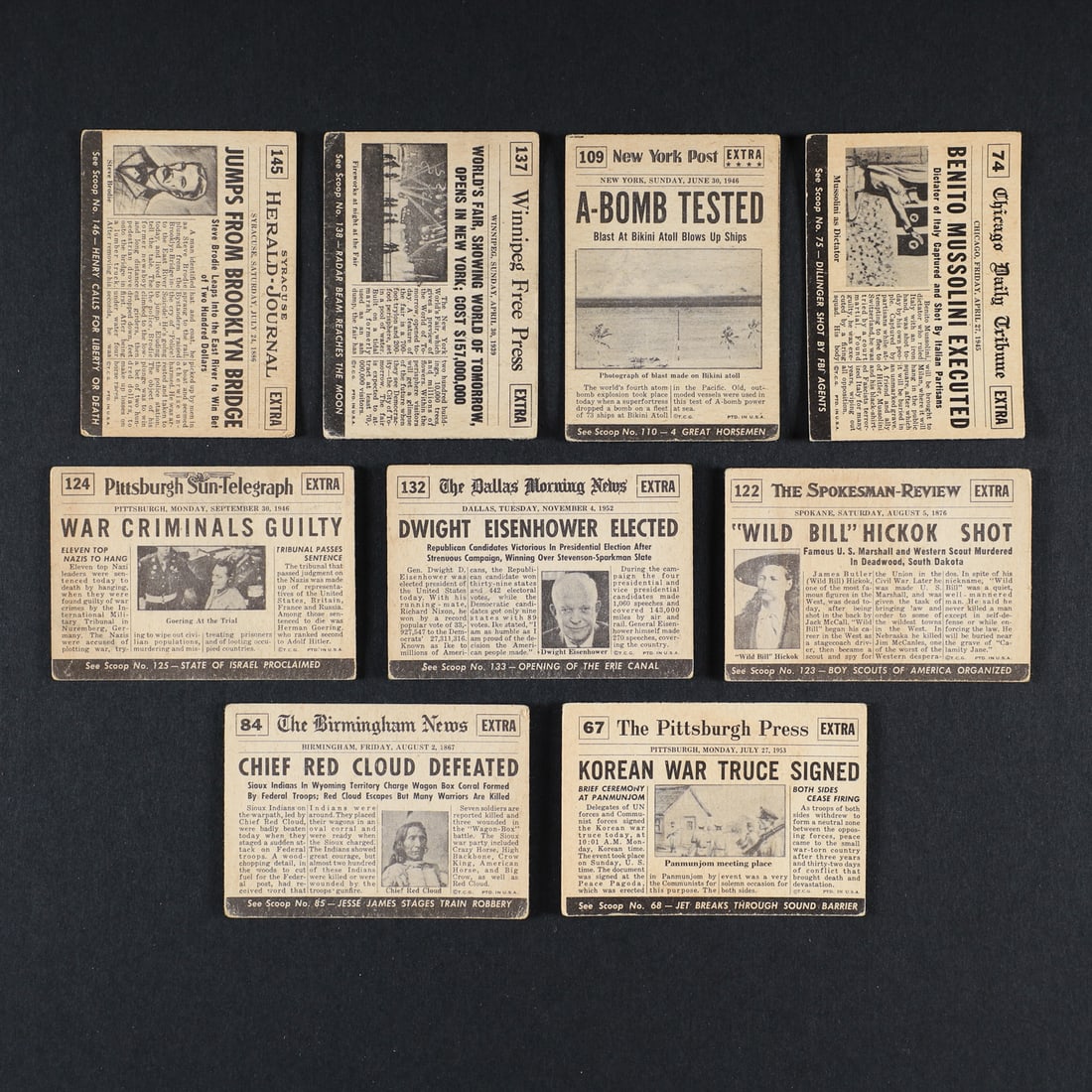 1954 Topps Scoops Cards w/ Babe Ruth (82/156) w/ 25 extras. - 4