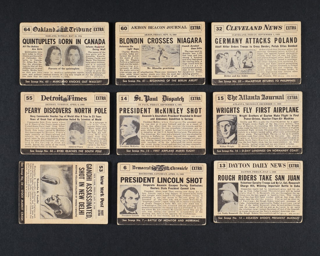 1954 Topps Scoops Cards w/ Babe Ruth (82/156) w/ 25 extras. - 6