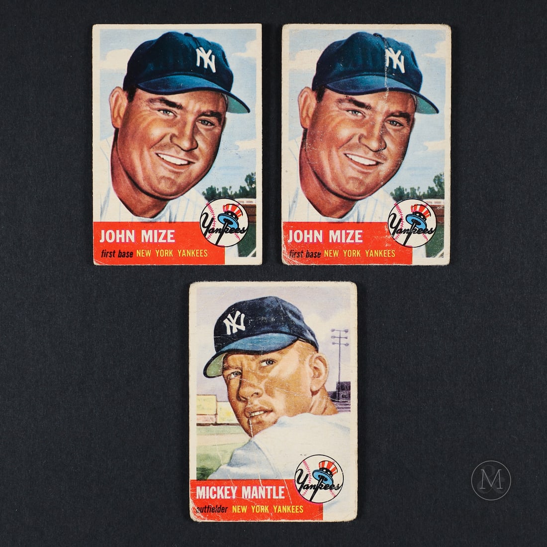 1953 Topps #82 Mickey Mantle w/ others (13) (1 of 6)