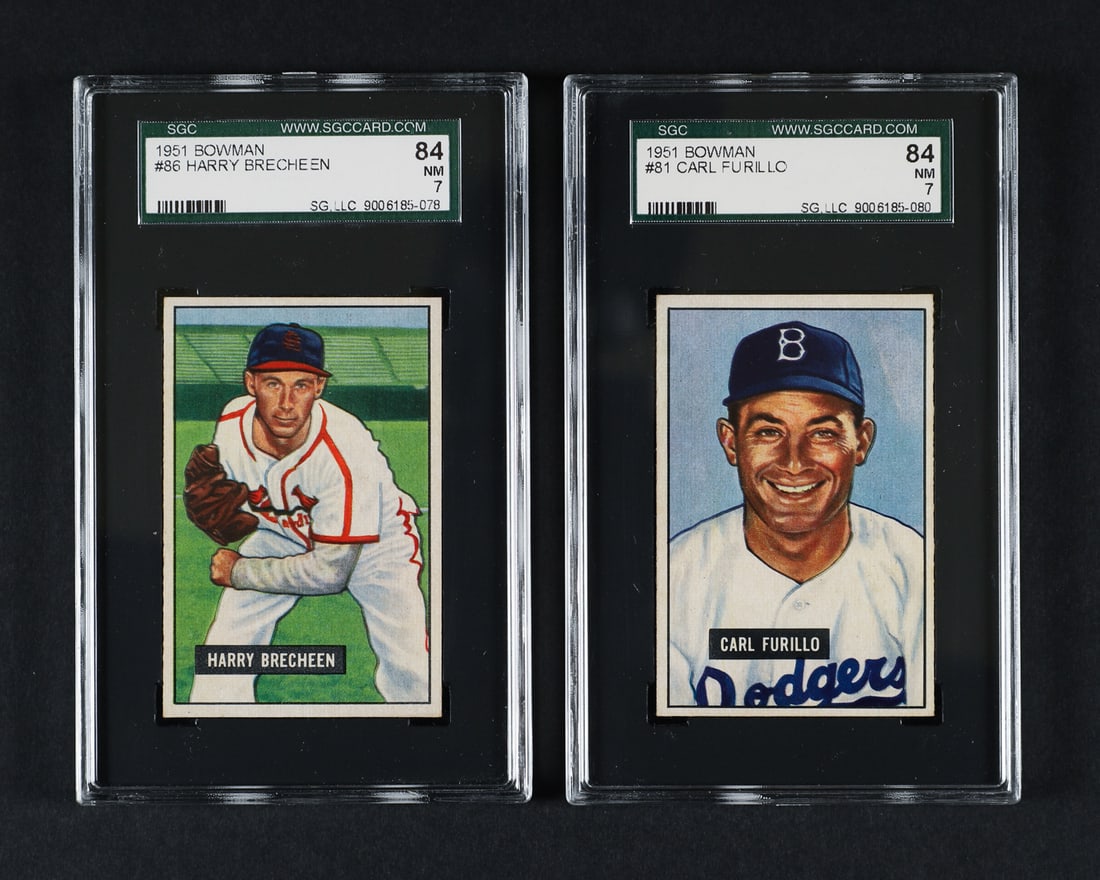 1951 Bowman Group of 9 (SGC 7 NM) - 4