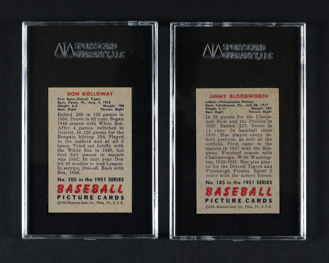 1951 Bowman Group of 9 (SGC 7 NM) - 7
