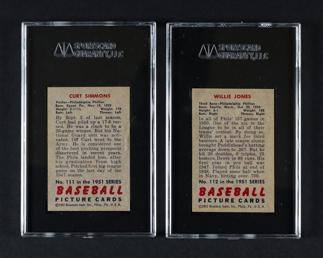 1951 Bowman Group of 9 (SGC 7 NM) - 9