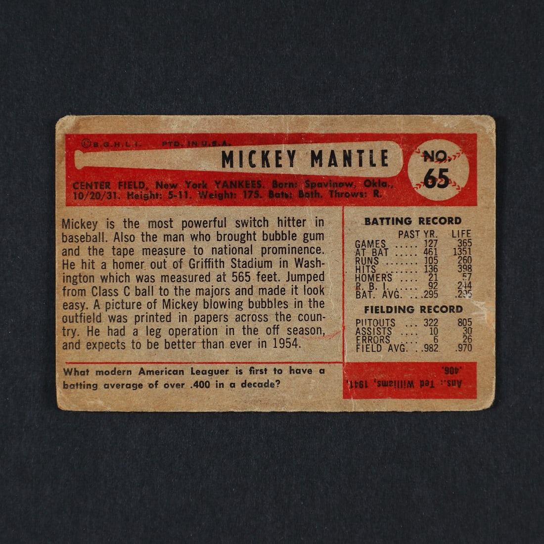 1954 Bowman Baseball Grouping w/ Mantle (12) - 3
