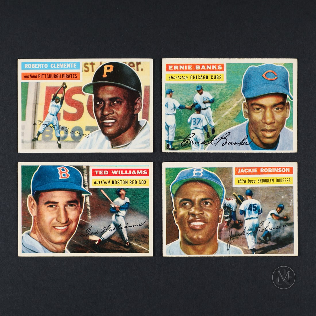 1956 Topps Baseball Grouping (35): The 1958 Topps baseball grouping offered here is a single owner grouping in overall very good condition. The group includes 35 cards and many of the key hall of fame inclusions in the set. The group i