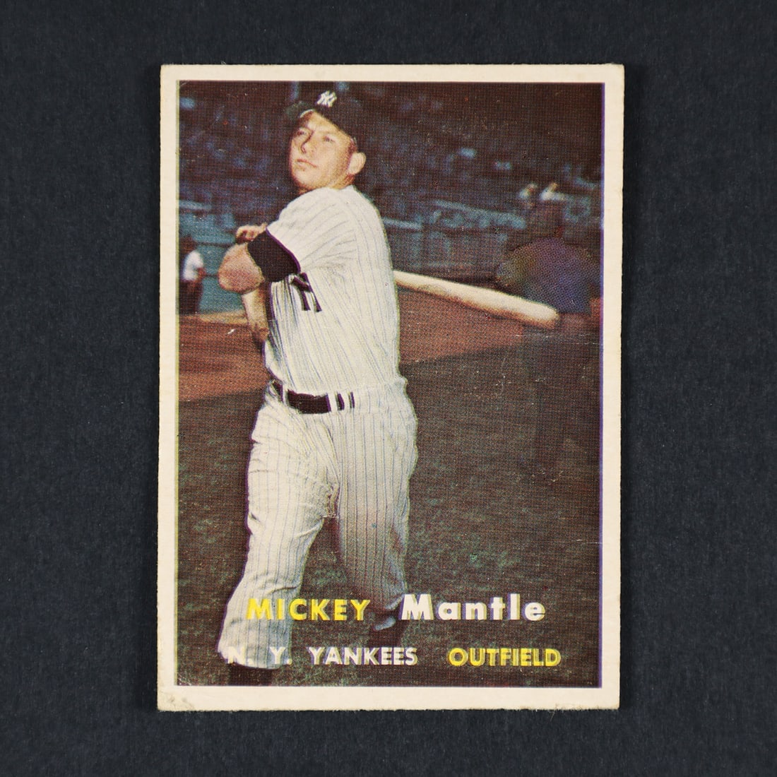 1957 Topps Mantle, Slaughter, Bauer - 2