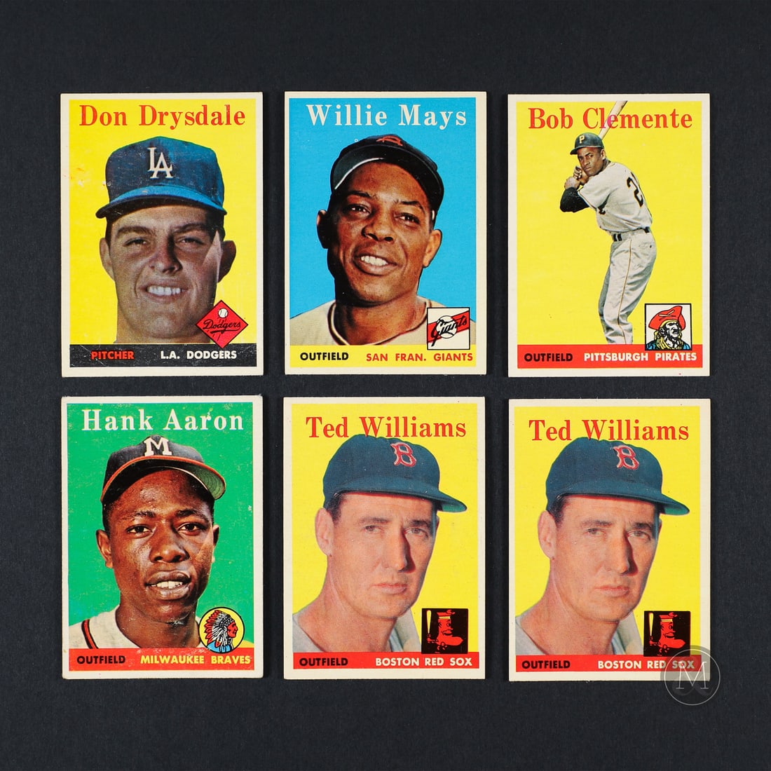 1958 Topps Baseball Grouping (56): The 1958 Topps baseball grouping offered here is a single owner grouping in superb overall condition. The group includes 58 cards and many of the key hall of fame inclusions in the set. The group