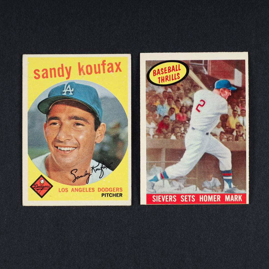 1959 Topps Grouping with Koufax (8) - 2