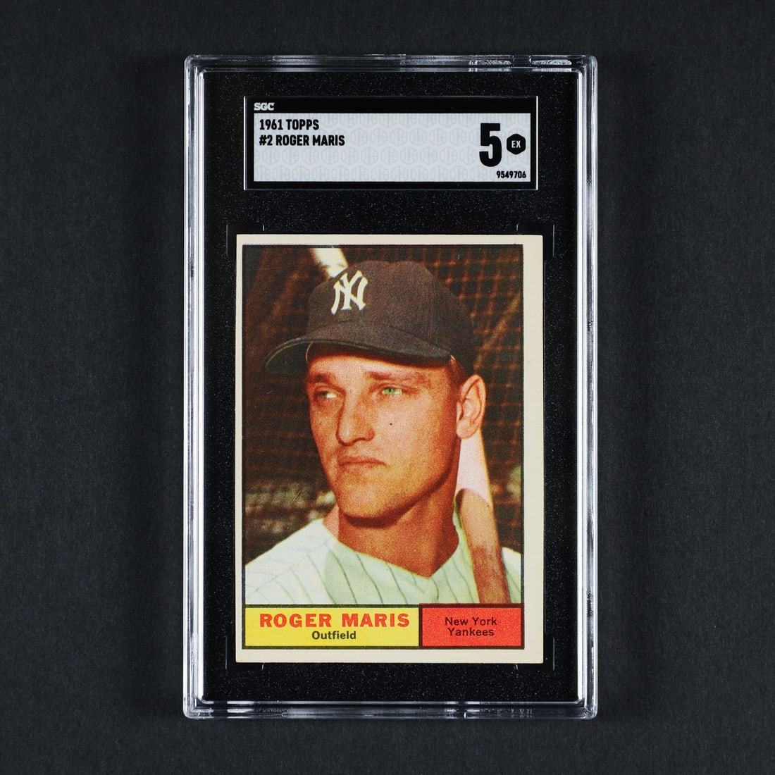 1961 Topps Clemente, Koufax, and Maris (SGC 5 EX) - 4