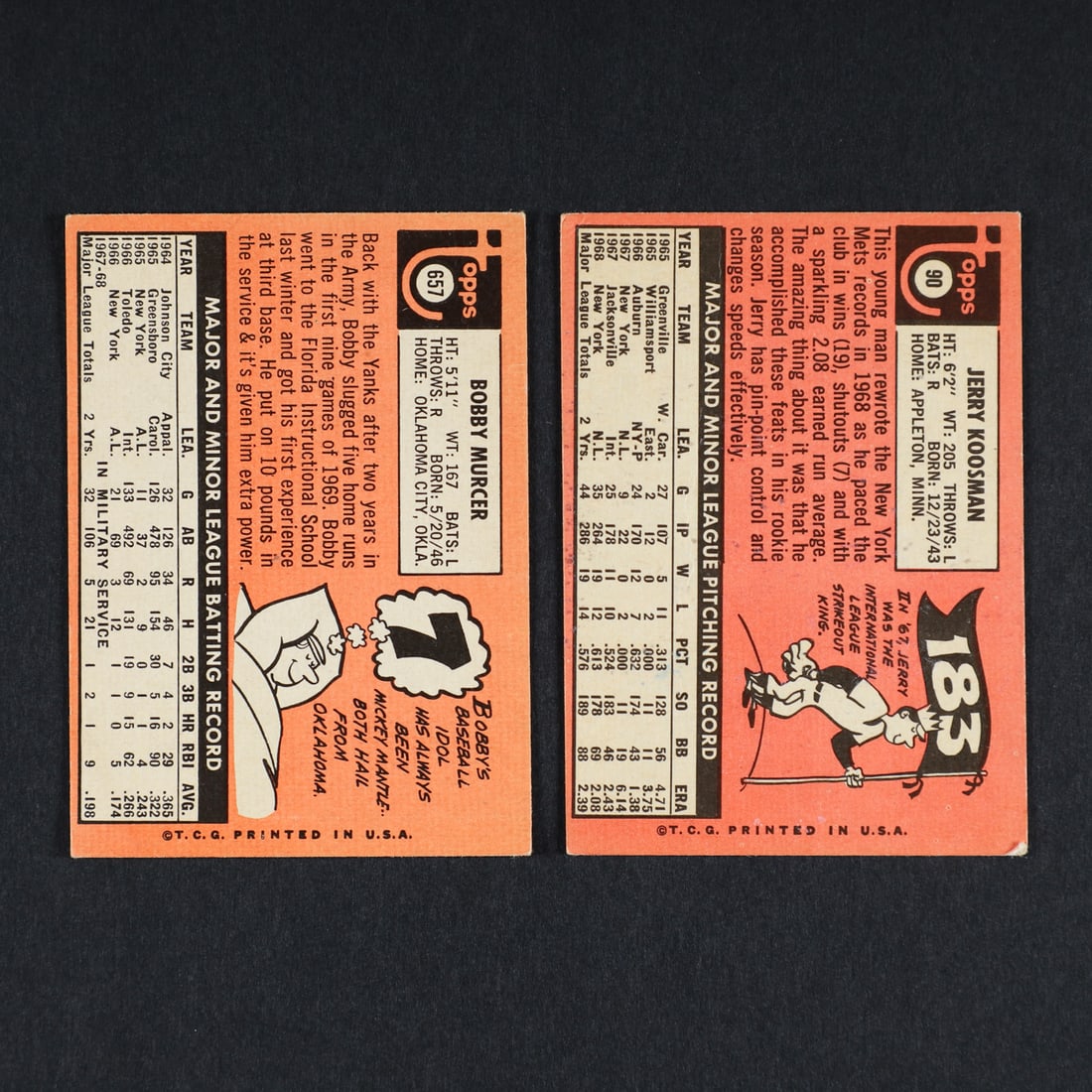 1969 Topps Grouping with Bench (8) - 7