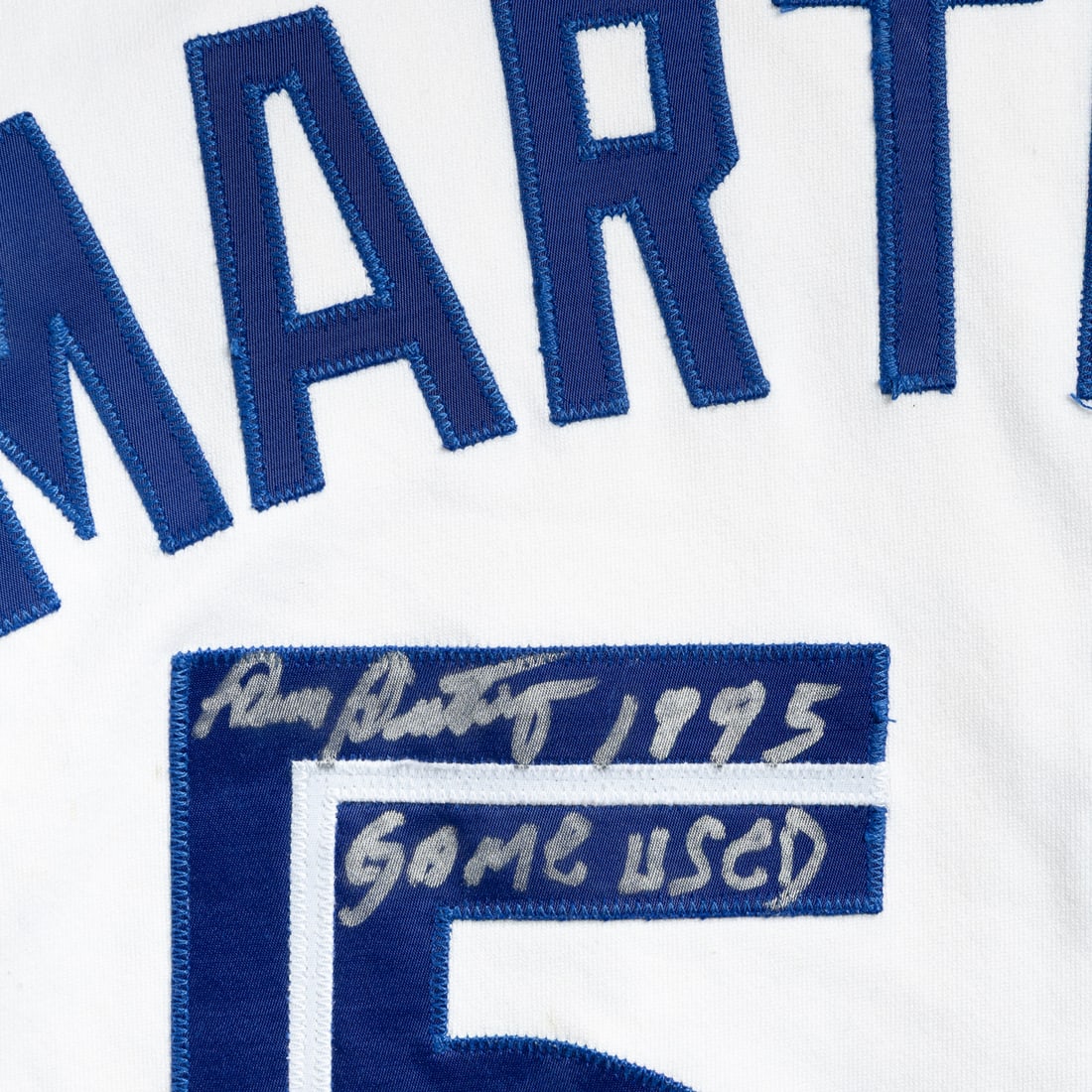 1995 Angel Sandy Martinez Game Used and Signed Blue Jays Jersey and Cleats - 4