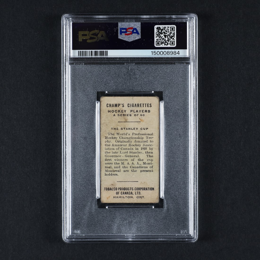 1924 Champ's The Stanley Cup (PSA 1 PR) - 2
