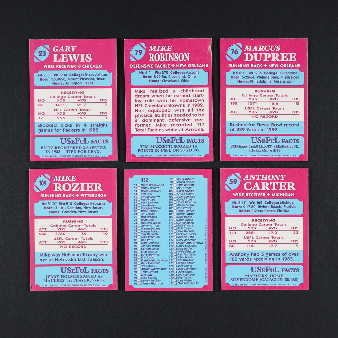 1984 Topps USFL Complete Set (132/132) - 4